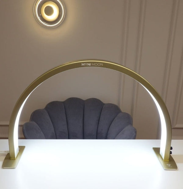 Lampa kosmetyczna biurkowa Mani Moon - Złota – widok produktu 2